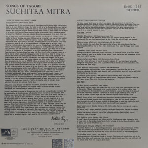 Suchitra Mitra - Songs of Tagore ‎- ECLP 2273 - (90-95%) – CR - LP Record