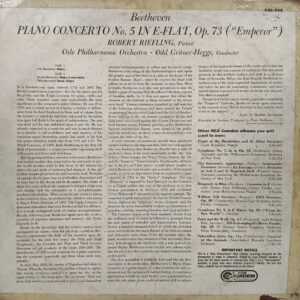 Beethoven: Piano Concerto No.5 In Flat, Op. 73 (“Emperor”) - CAL 566 - (80-85%) - Western Classical LP Vinyl Record