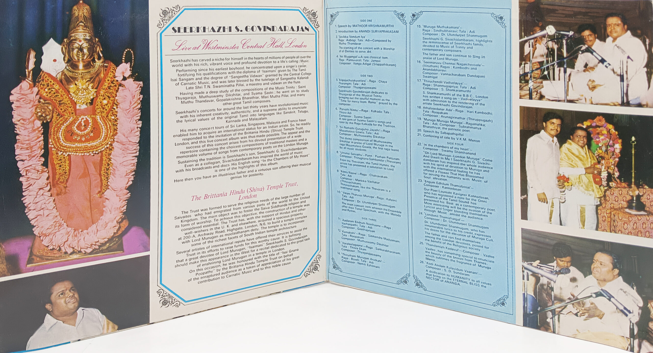 Seerkhazhi S. Govindarajan - Live Westminster Central Hall London - ECSD 3301 - 2LP Set - Devotional LP Vinyl Record.jpg Seerkhazhi S. Govindarajan - Live Westminster Central Hall London - ECSD 3301 - 2LP Set - Devotional LP Vinyl Record