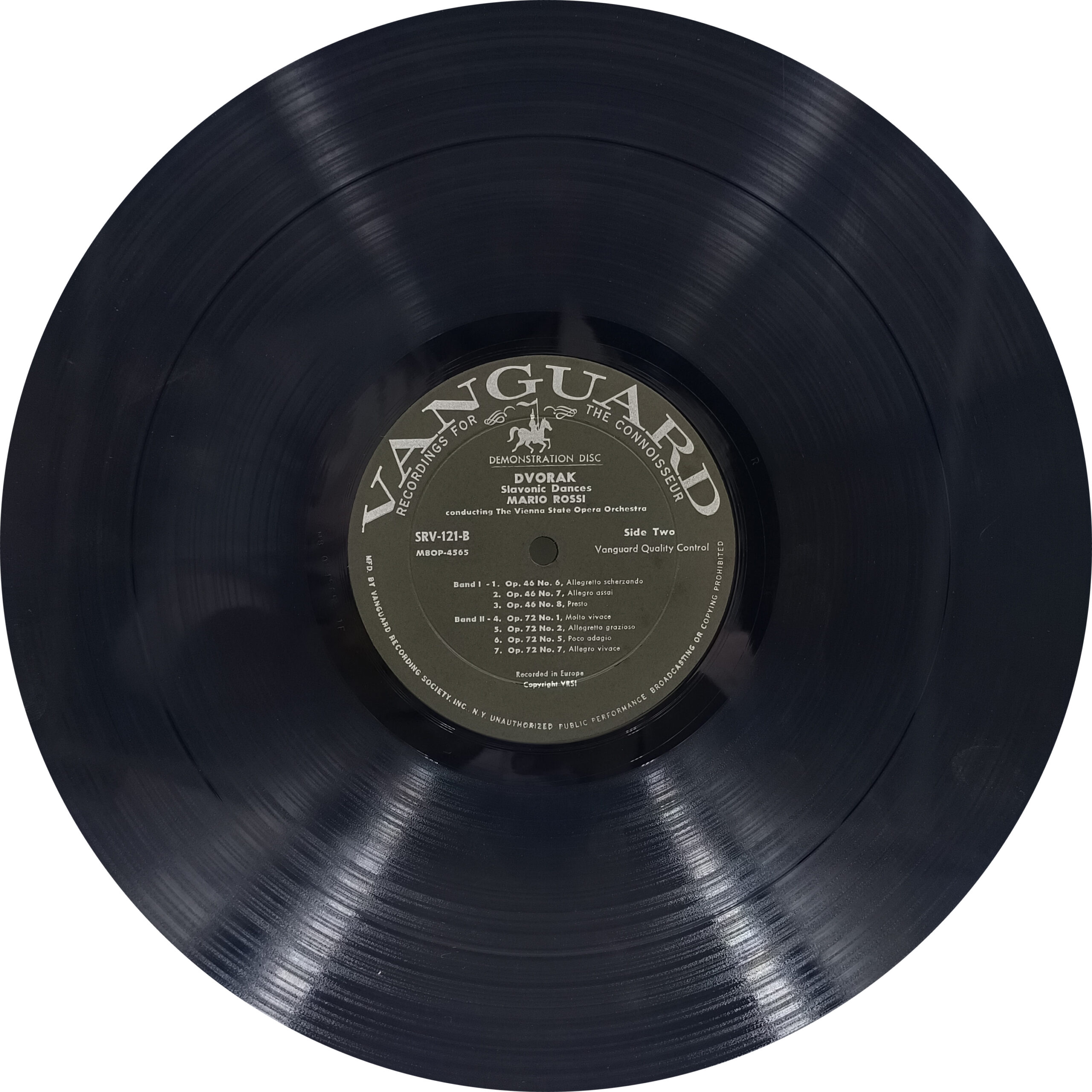 Mario Rossi - Slavonic Dances - SRV 121 - (90-95%) - Western Classical LP Vinyl Record Mario Rossi - Slavonic Dances - SRV 121 - (90-95%) - Western Classical LP Vinyl Record