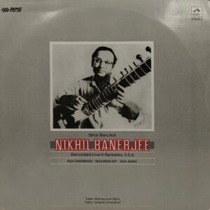 Nikhil Banerjee - Live At Berkeley - EASD 1490 - Indian Classical Instrumental LP Vinyl Record