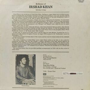 Brilliance of Irashd khan – EASD 1439 - Indian Instrumental LP Vinyl Record