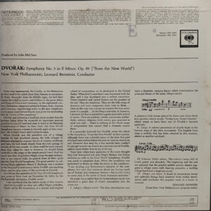 Bernstein - New York Philharmonic - Dvorak - New World Symphony - MS 6393 - Western Classical Record