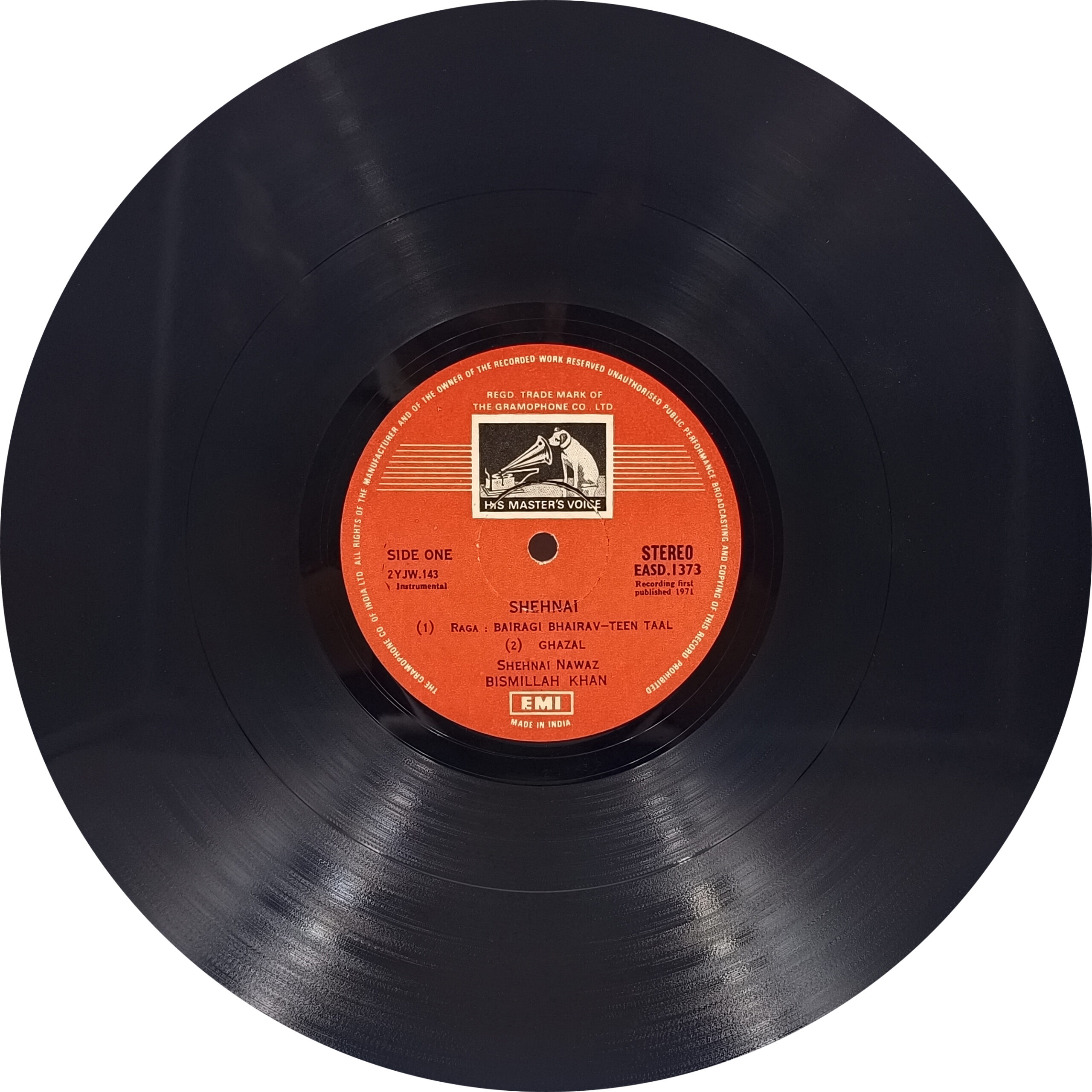 Bismillah Khan - EASD 1373 - CR - (90-95%) - Indian Classical Instrumental LP Vinyl Record Bismillah Khan - EASD 1373 - CR - (90-95%) - Indian Classical Instrumental LP Vinyl Record