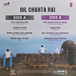 Dil Chahta Hai - SFLP 20B - CBF - New Release Hindi LP Vinyl Record