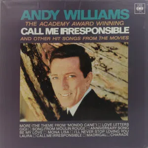 Andy Williams - The Academy Award-Winning "Call Me Irresponsible" - CBS 10017 - CR - LP Record
