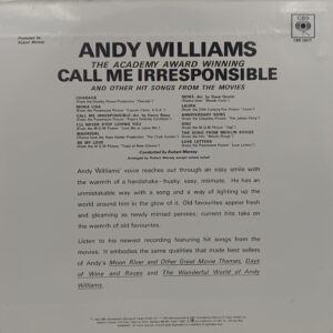 Andy Williams - The Academy Award-Winning "Call Me Irresponsible" - CBS 10017 - CR - LP Record