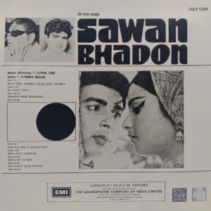 Sawan Bhadon - 3AEX 5309 - CR - (85-90%) - Bollywood LP Vinyl