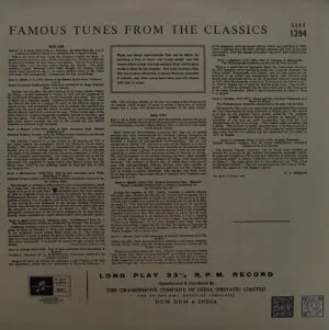 Famous Tunes from The Classics - 33SX 1394 - (80-85%) - Western Classical Record