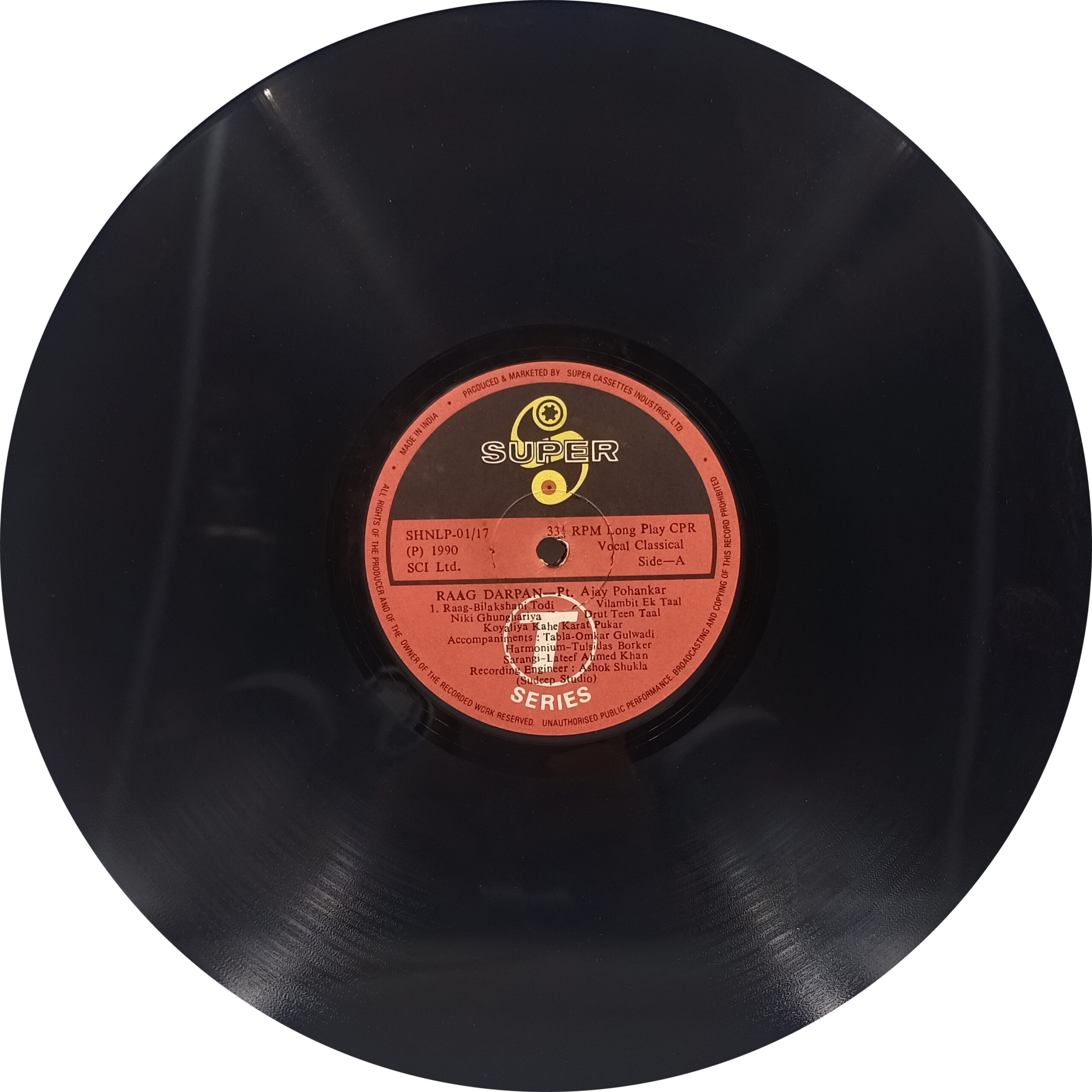 Ajay Pohankar - Raag Darpan - SHNLP 01/17 - Special Deal LP Vinyl Record Ajay Pohankar - Raag Darpan - SHNLP 01/17 - Special Deal LP Vinyl Record