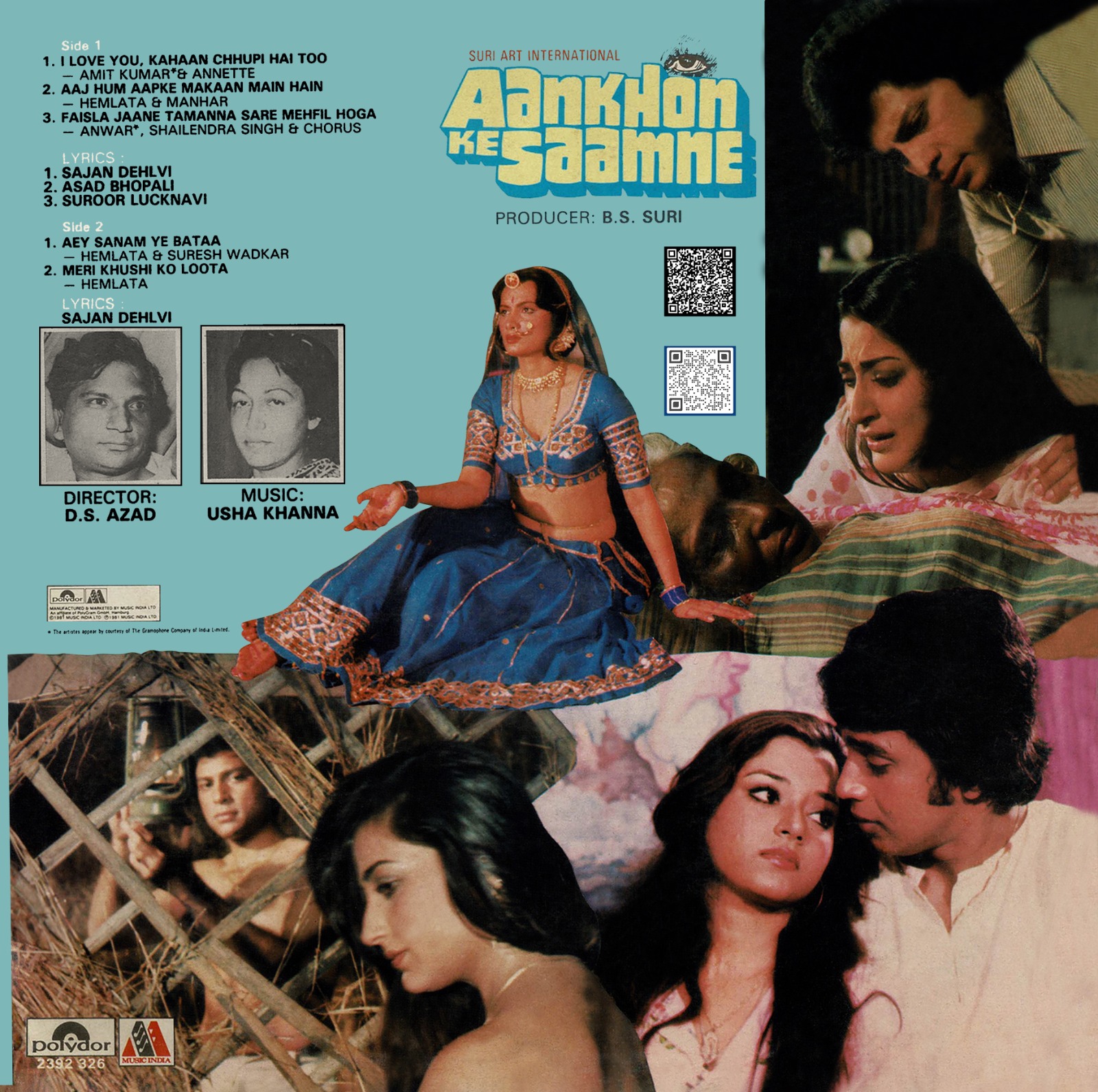 Aankhon Ke Saamne - 2392 326 - Cover Reprinted - Bollywood LP Record Aankhon Ke Saamne - 2392 326 - Cover Reprinted - Bollywood LP Record