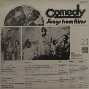 Comedy - Songs From Films - ECLP 5774 - (85-90%) - CR - Film Hits LP Vinyl Record