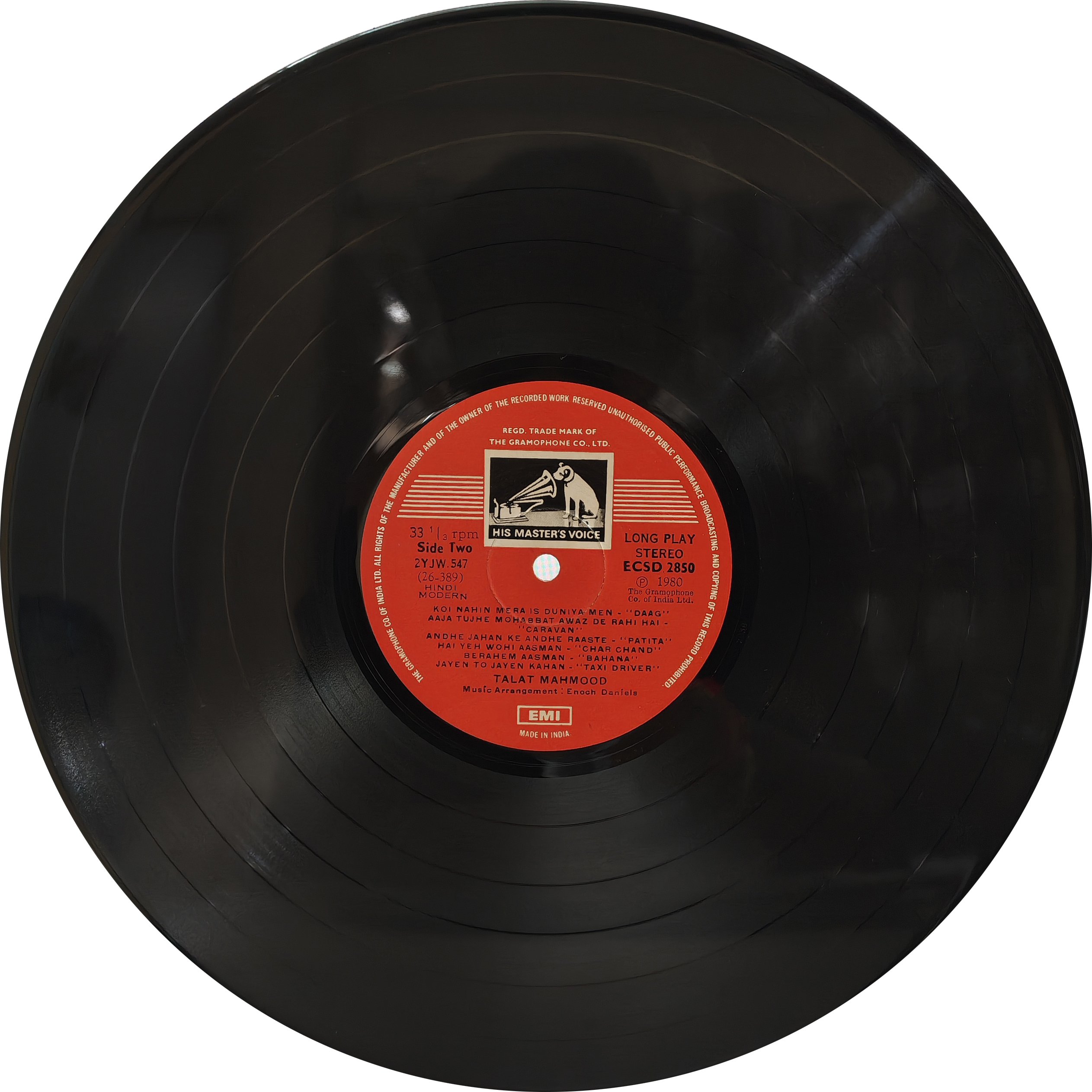 Talat Mahmood - The Prince - ECSD 2850 - (90-95%) - CR - Film Hits LP Vinyl Talat Mahmood - The Prince - ECSD 2850 - (90-95%) - CR - Film Hits LP Vinyl