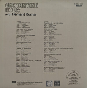Enchanting Hour With Hemant Kumar - G/ECLP 5826 - Condition (90-95%) - CR - Film Hits Vinyl Record